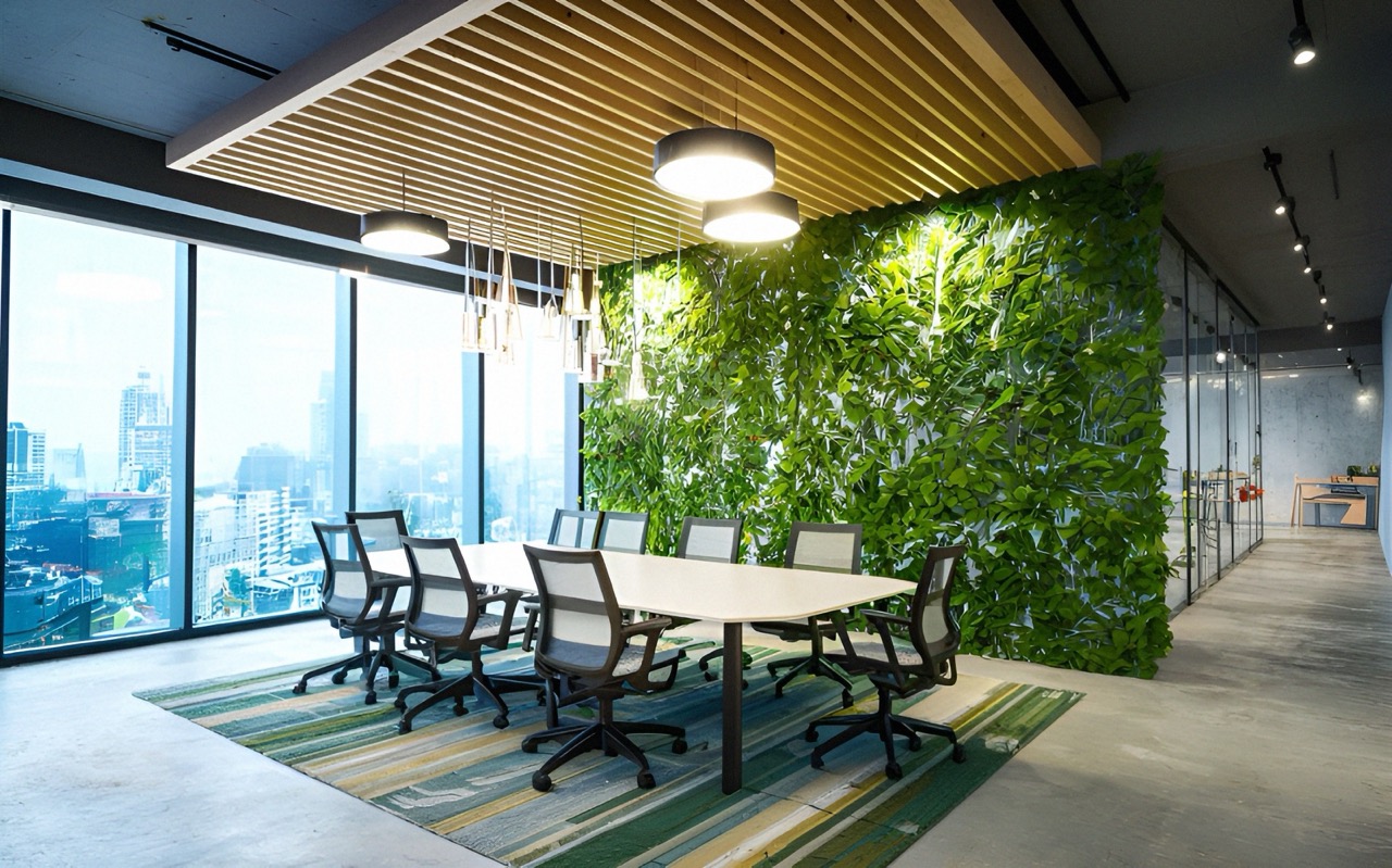 Futuristic Workspace, Innovative Three-Dimensional Design in Modern Office, Three Dimensional Design Of Modern Office, Modern Office